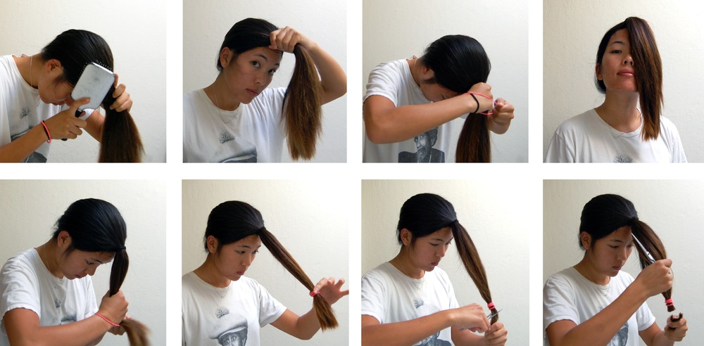 How To Trim Long Hair Yourself Ponytail