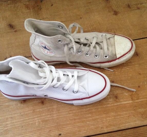 how to wash converse white shoes